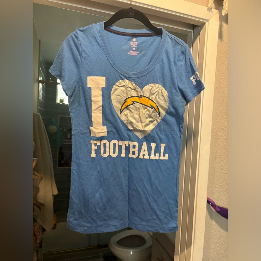 Chargers shirt- PINK Victorias Secret
